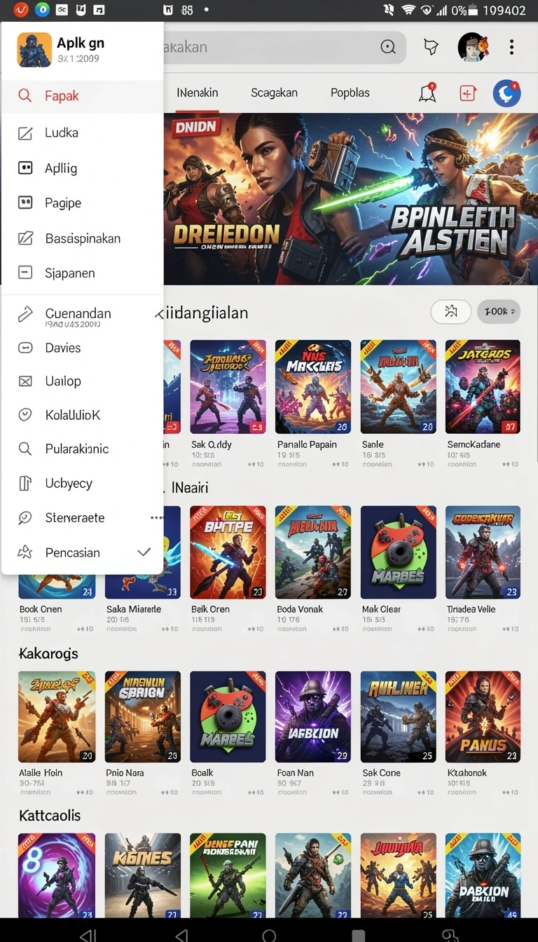 Tampilan utama aplikasi Aplikasi 77ag Terpercaya untuk Android yang intuitif dan efisien.